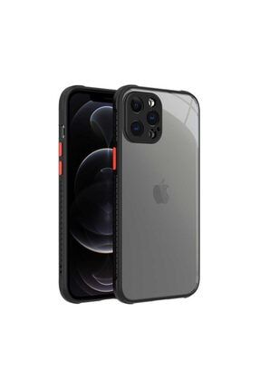 Apple Iphone 12 Pro Max Kılıf ??şeffaf Sırt Köşe Kamera Korumalı Renkli Sert Kapak Kaff AppleiPhone12ProMaxFbrA