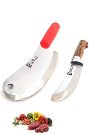 Sürmene Mutfak Bıçağı Soğan Satırı Pide Kesici Satır Zırh Set GTR-2240