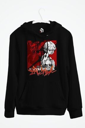 Rei Ayanami Neon Genesis Evangelion Anime Baskılı Kapüşonlu Sweatshirt KS151544021221