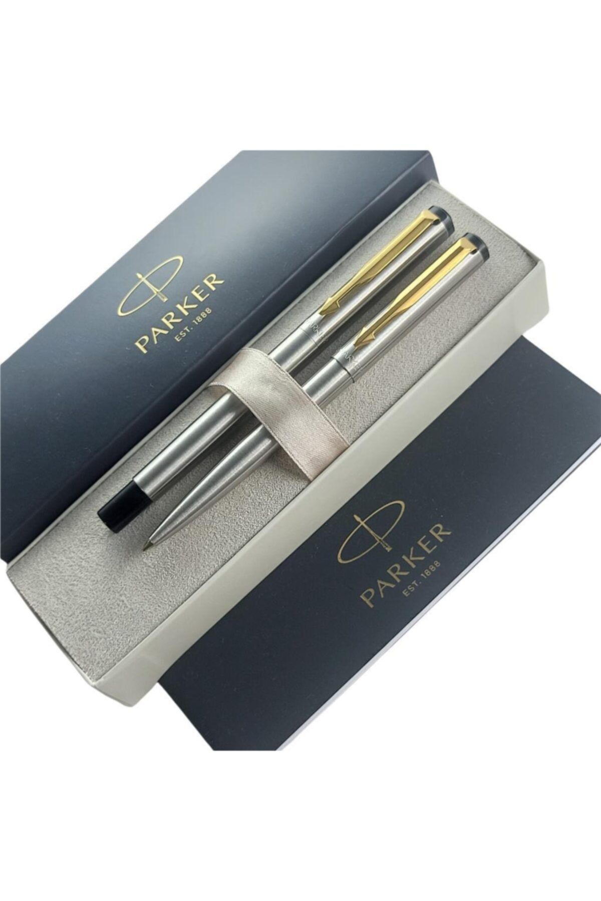 Parker-Vector Stainless Steel - Fountain and Ballpoint Pen Set 2