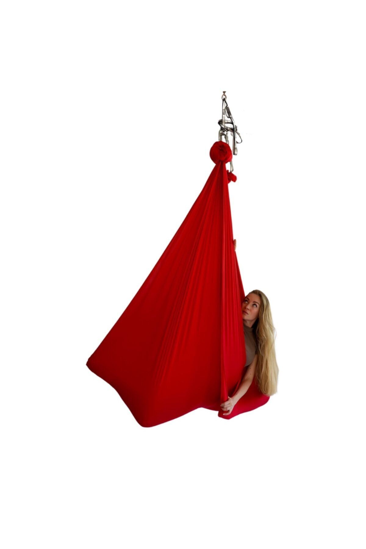 لوازم یوگا قرمز مردانه و زنانه چکش 5MX2.70M 3.50 متر کشش MelisaYoga