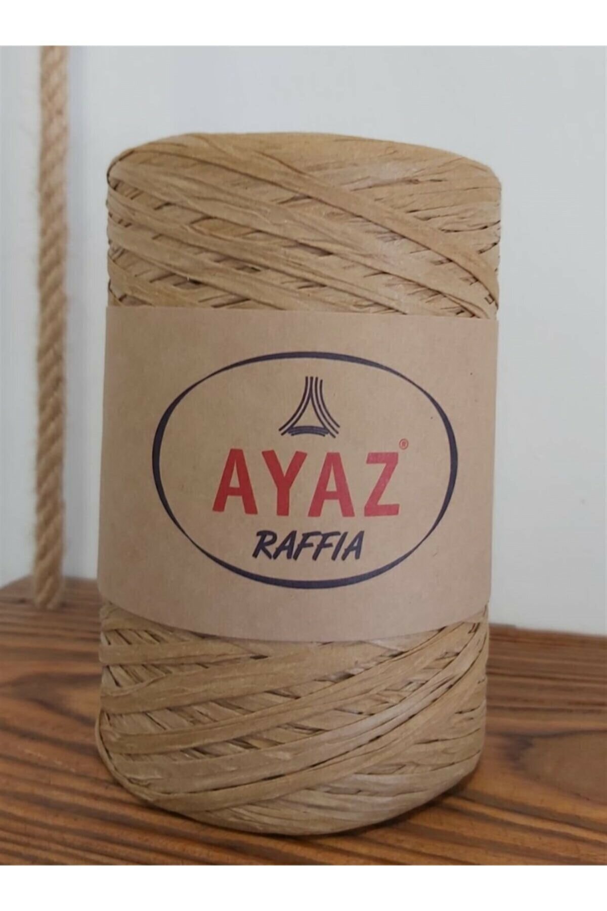 Ayaz Doğal Rafya Kağıt Ip Yumak - Natural Renk 002