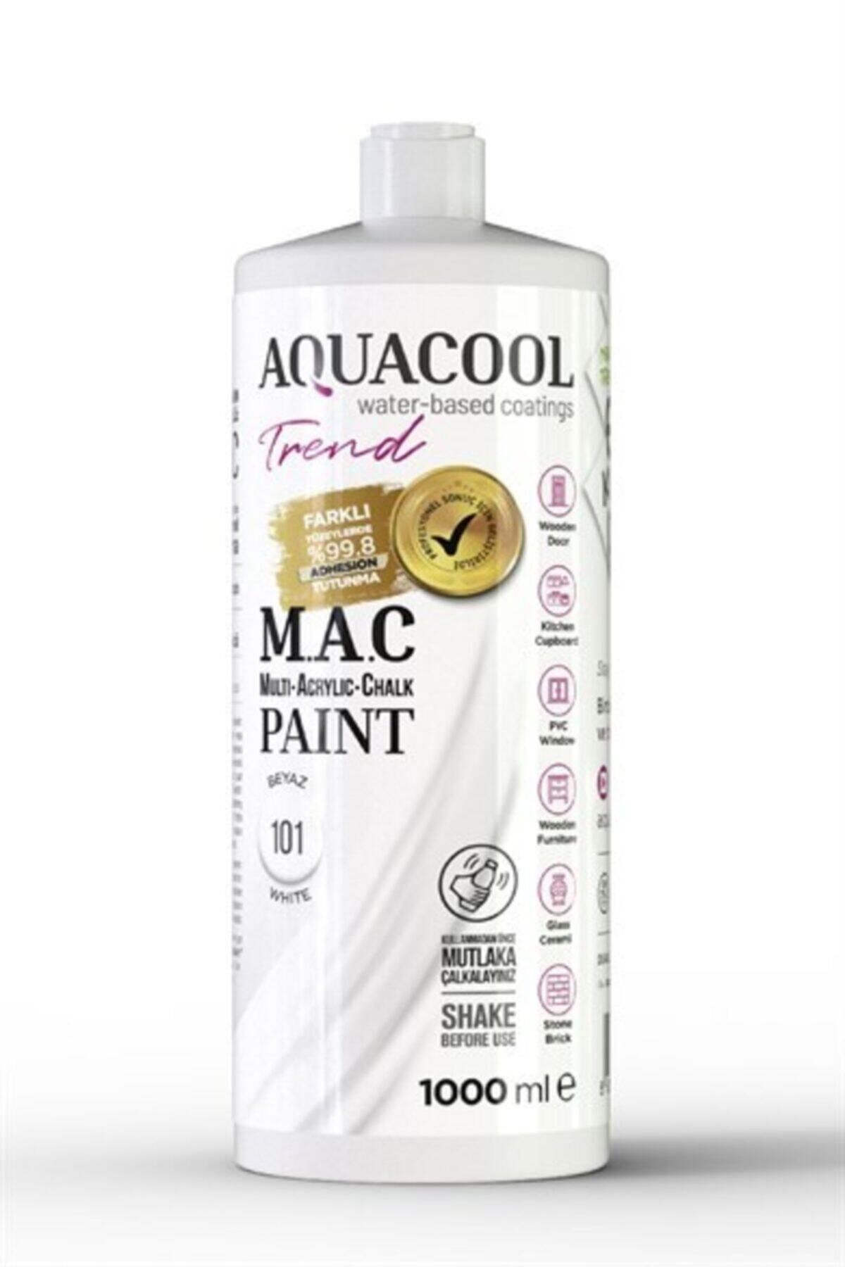 Aquacool Trend M.a.c Su Bazlı Akrilik Hobi Boyası 101 Beyaz 1000ml