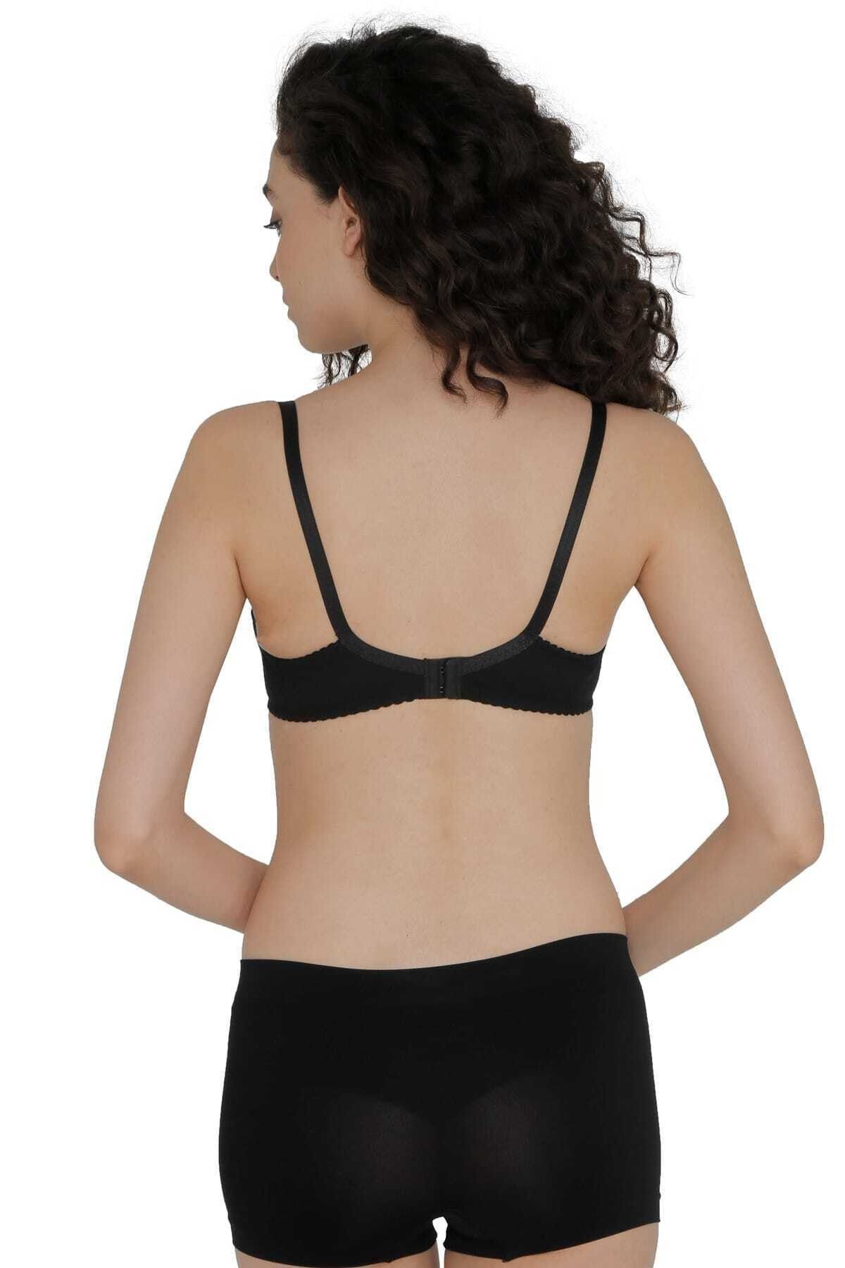 Yevda-Sutien negru pieptănat din bumbac pentru femei Ecemyıldız 2