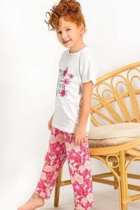 Kız Çocuk Pink Violet Krem Pijama Takımı AR823-C