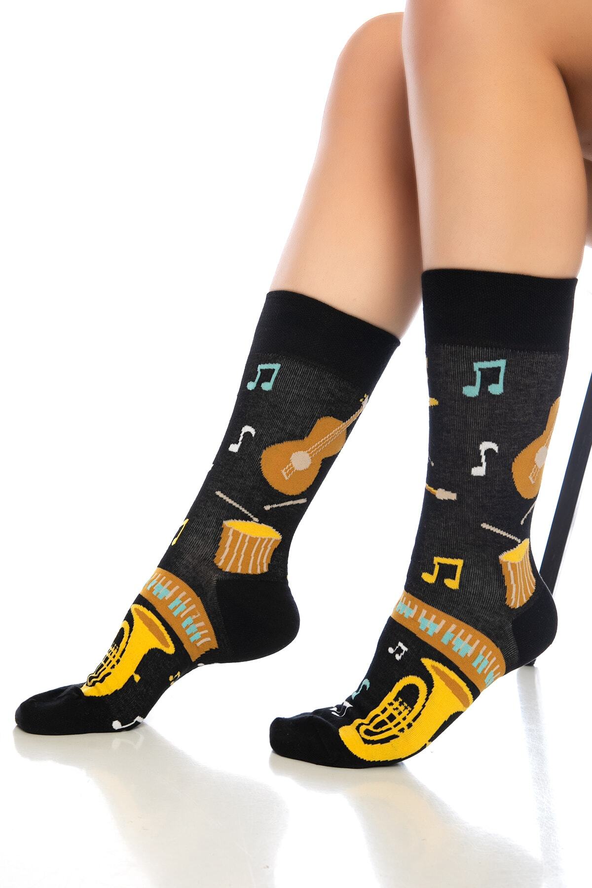 DAYCO-Πολύχρωμες κάλτσες Unisex με μουσικό σχέδιο 5