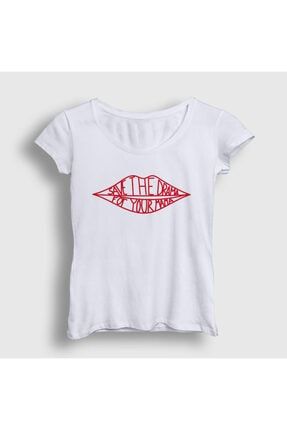 Kadın Beyaz Save The Drama For Your Mama T-shirt 267768tt