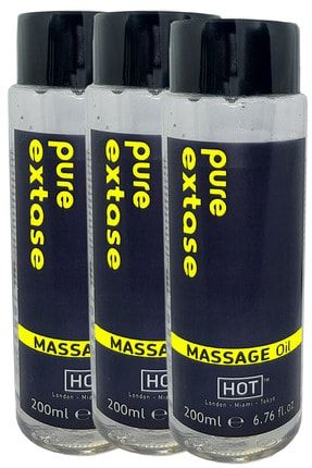 Hot Pure Extase Massage Oil 200ml Aromalı Masaj Yağı (3 Adet)