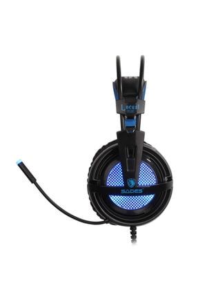Locust Plus, Virtual 7.1 Surround Sound, Mikrofonlu, Gaming Bilgisayar Oyuncu Kulaklığı SA-904_Siyah/Mavi