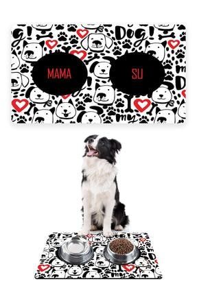 Love My Dog Köpek Mama Altlığı Mama Paspası Köpek Mama Eğitim Paspası 50x35cm MNP_23