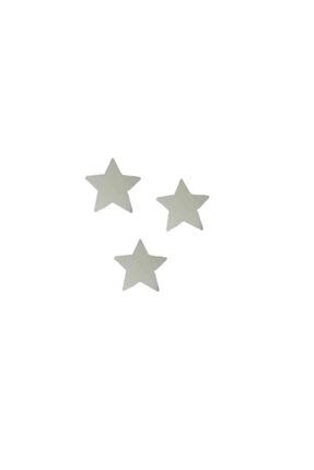 Yıldız Şekil Aynalı Gümüş Yapışkanlı Pleksi 3 Adet 4 Cm 895169049195