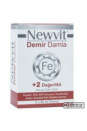 Newvit Demir Damla 2 X 50 Ml 62011