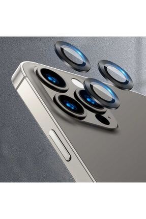 Apple Iphone 13 Pro Max Kılıf Kamera Lens Koruyucu Yuvarlak Temperli Cam Koruma TYC00275590137A