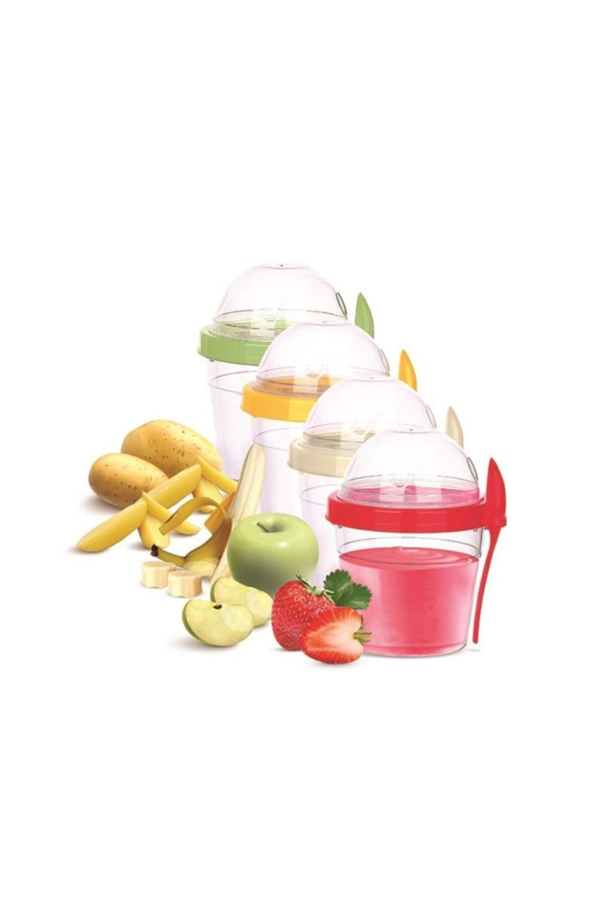 Cosiness Hazneli Kaşıklı Yoğurt Ve Mama Saklama Kabı 500 Ml fotoğrafı 2 (önizleme)