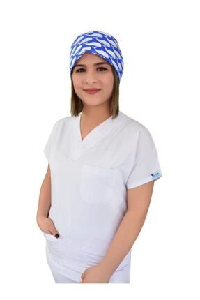 Balina Desenli Doktor Hemşire Aşçı Hastane Bonesi OST-4645632656526