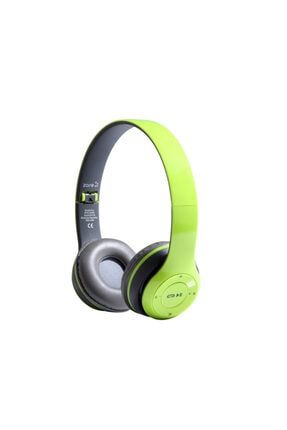 P47 Wireless Bluetooth Kablosuz Extra Bass Katlanabilir Kulaklık Genç Çocuk Yeşil