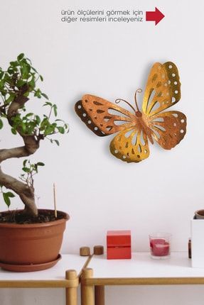 Doreart Butterflies Metal Duvar Tablosu, Ev Ofis Duvar Panosu CH124-1