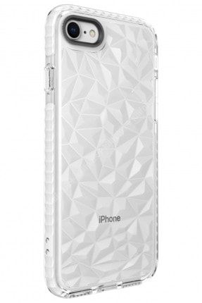 Iphone 8 Uyumlu Kılıf Şeffaf Prizma Buzz Kapak Beyaz 8prizma