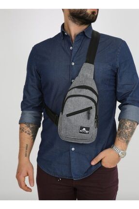 Gri Unisex Omuz Ve Göğüs Çantası Günlük Mini Sırt Çanta MOODY202111004