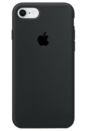 Iphone 6- 6s Uyumlu Logolu Siyah Lansman Içi Altı Kapalı Kadife Tam Uyumlu Silikon Kapak Logo6/6s