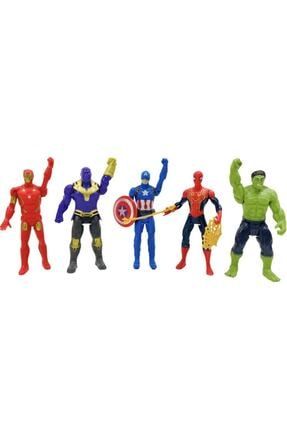 Thanos Hulk Iron-man Spider-man C.amerika 5 Li Avengers Figür Oyuncak 11.5 vel08