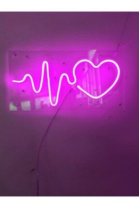 Kalp Ritim Neon Şekiller Işaret Neon Led Dekoratif Duvar Aydınlatması Neon Duvar Yazısı kalpritim