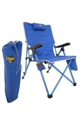 Comfort 3 Kademeli Katlanabilir Kamp Sandalyesi - Mavi 102788