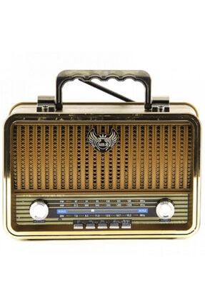 Nostaljik Radyo Müzik Kutusu Şarjlı Bluetooth Usb Sd Mp3 Pg 4401-Açık Kahverengi 4401-2