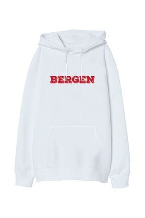 Bergen Oversize Unisex Kapüşonlu Sweatshirt TD305666