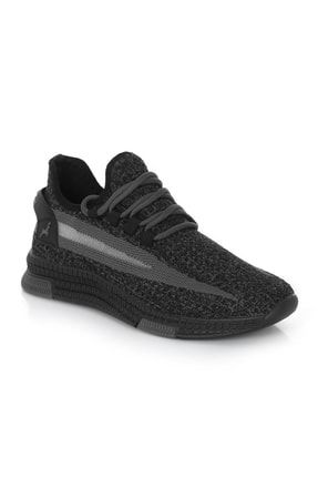 Siyah Gri Dynamic Ortopedik Tabanlıklı Sneaker Spor Ayakkabı AC-BD-39