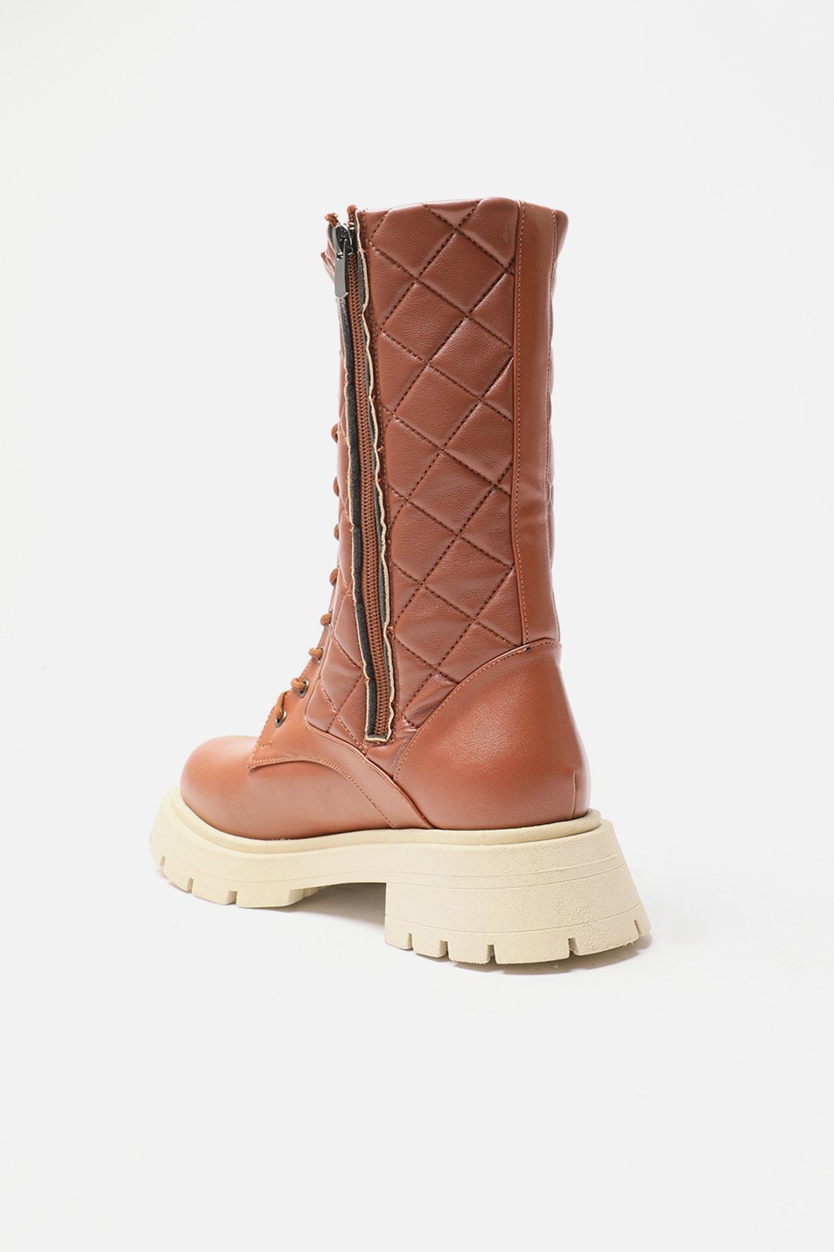 TRENDYOL SHOES Stiefelette Braun Blockabsatz Fast ausverkauft YB9064