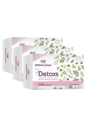 Detoxs Karışık Bitki Tozu Feriduk Kunak Detoxs Çayı 3 Kutu 90 Günlük Kullanım 450g FKDETOXS3