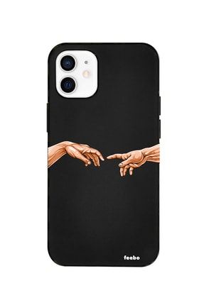 Iphone 12 Siyah Adam Hands Tasarımlı Lansman Kılıf FCIP12-087