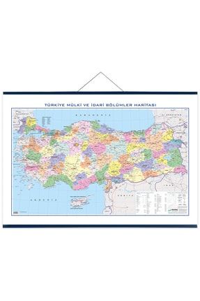 Türkiye Siyasi Haritası 70x100 Çıtalı 2001S