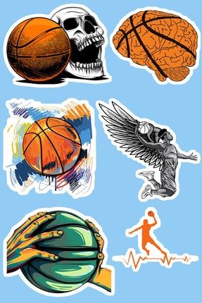 Basketbol Temalı Laptop Notebook Kask Çanta Sticker Etiket Seti STCK08