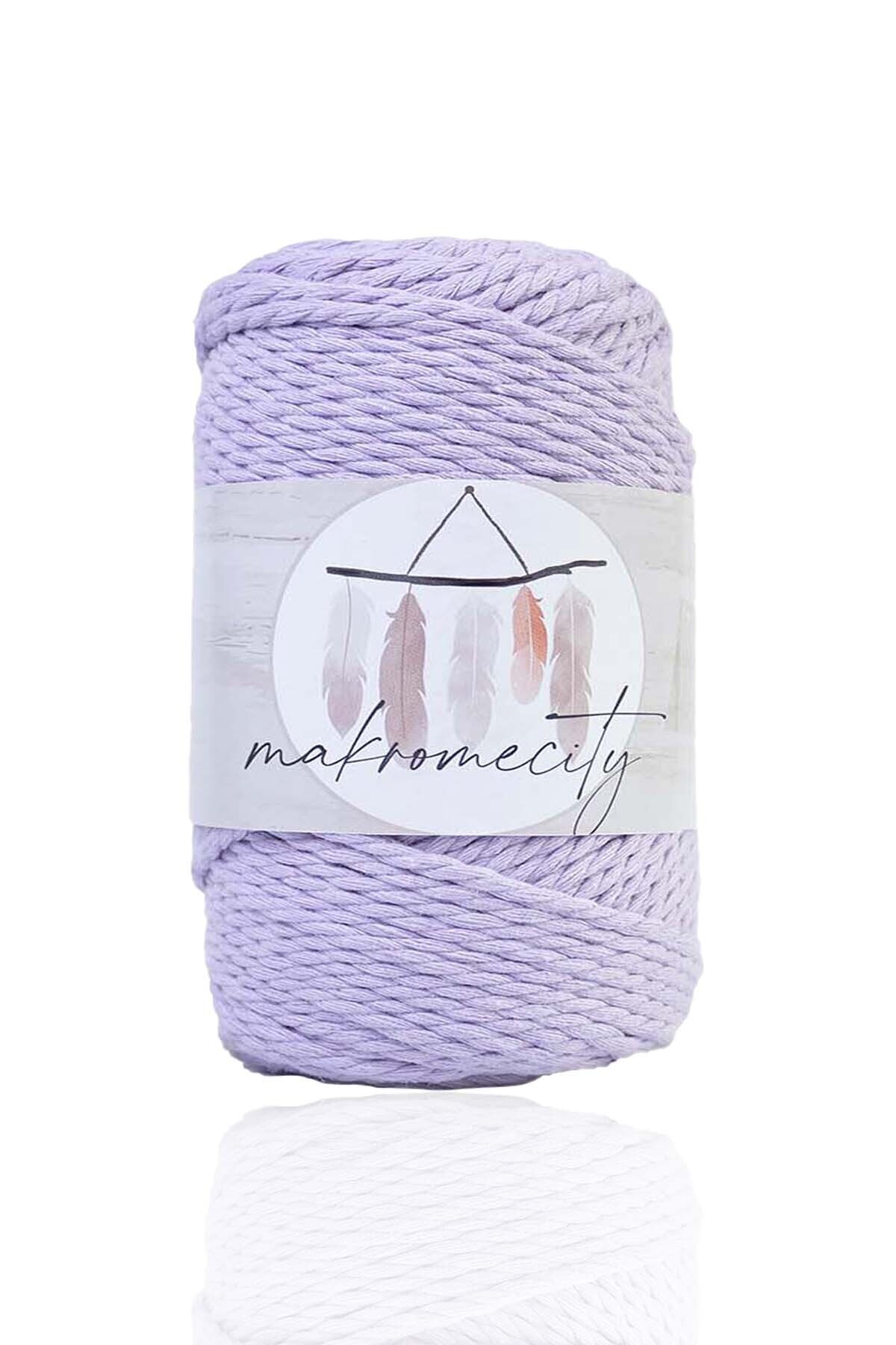 3 Twist Cotton Macrame Rope 3mm Three Twist Scanned Macrame Rope Rope 250 Gr Lilac
