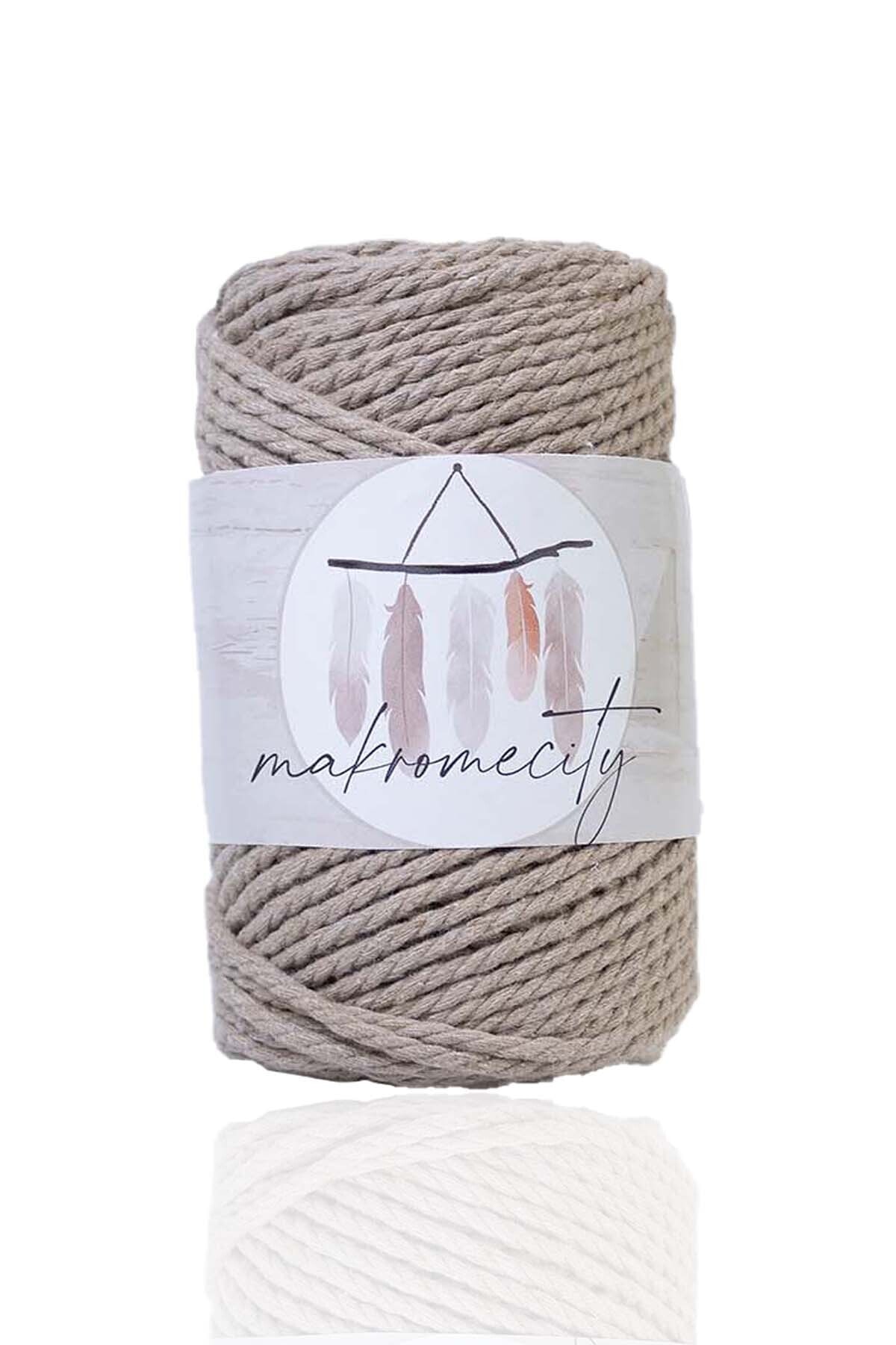 3 Twist Cotton Macrame Rope 3mm Three Twist Scanned Macrame Rope Rope 250g Milk Coffee