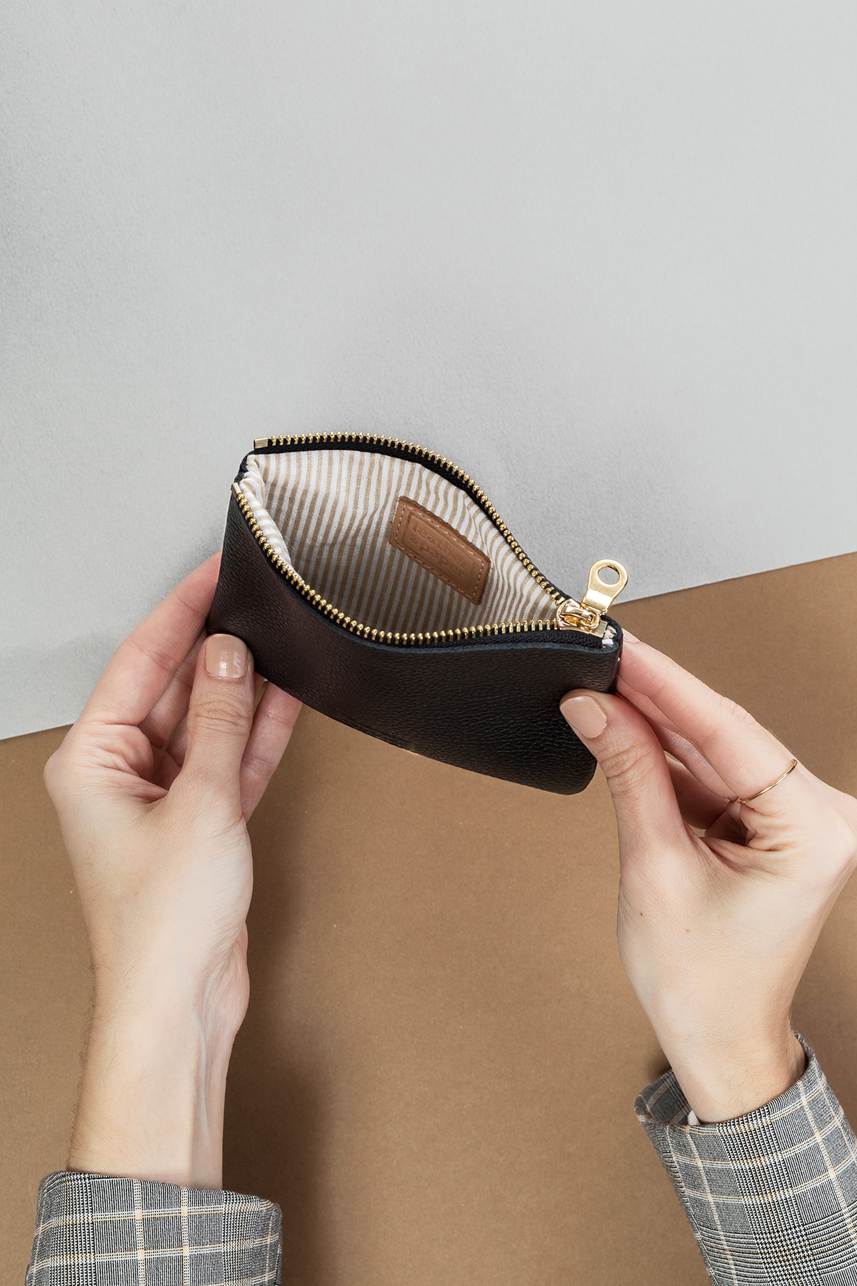 کیف پول مردانه مشکی Leather Paper | LP1516 اورجینال - تصویر 2