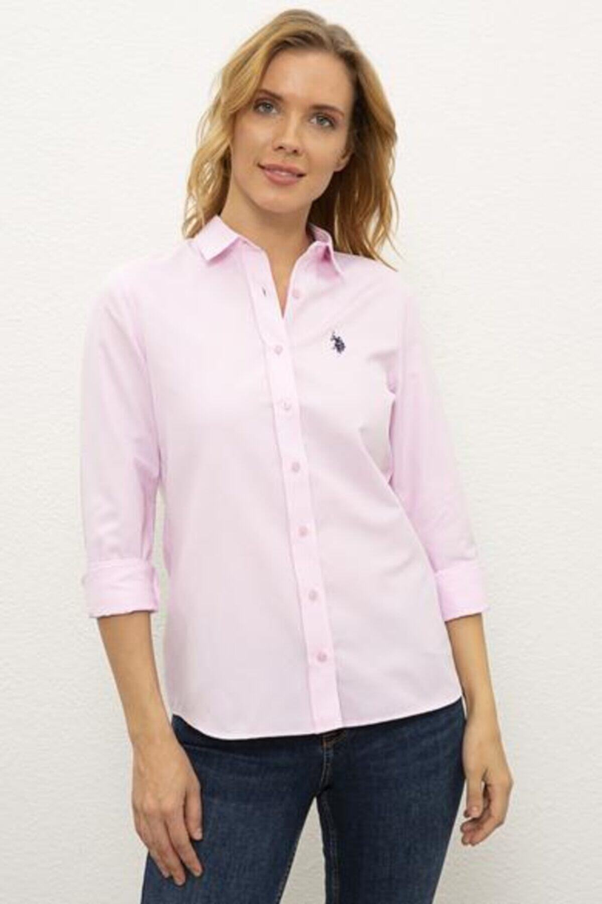 U.S. Polo Assn. Us Polo Assn Pink Women's Shirt Uzunkol Basic G082Gl004.000.1383563