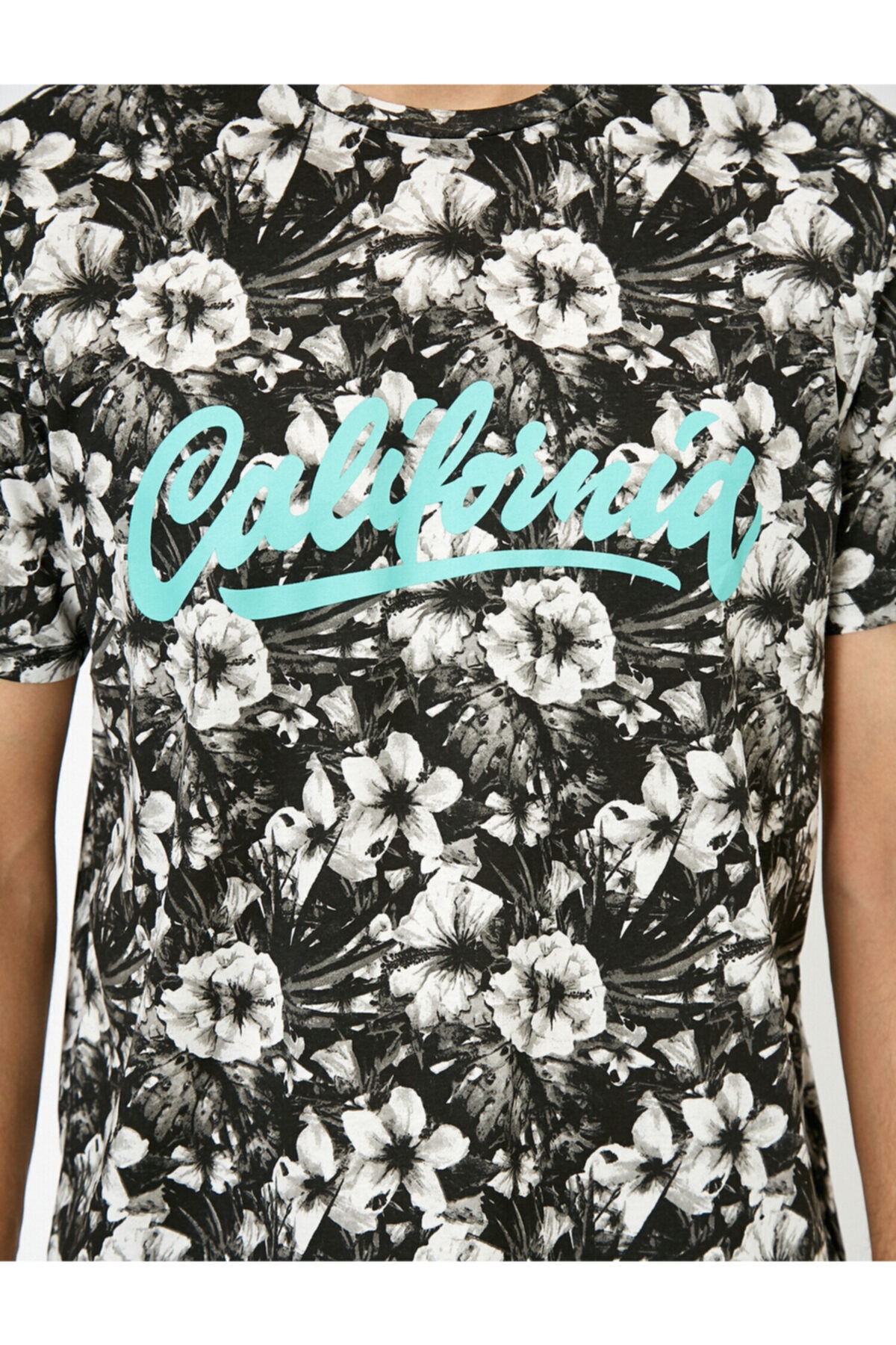 تیشرت مردانه مشکی کوتون | 0YAM14781OK اورجینال - تصویر 5