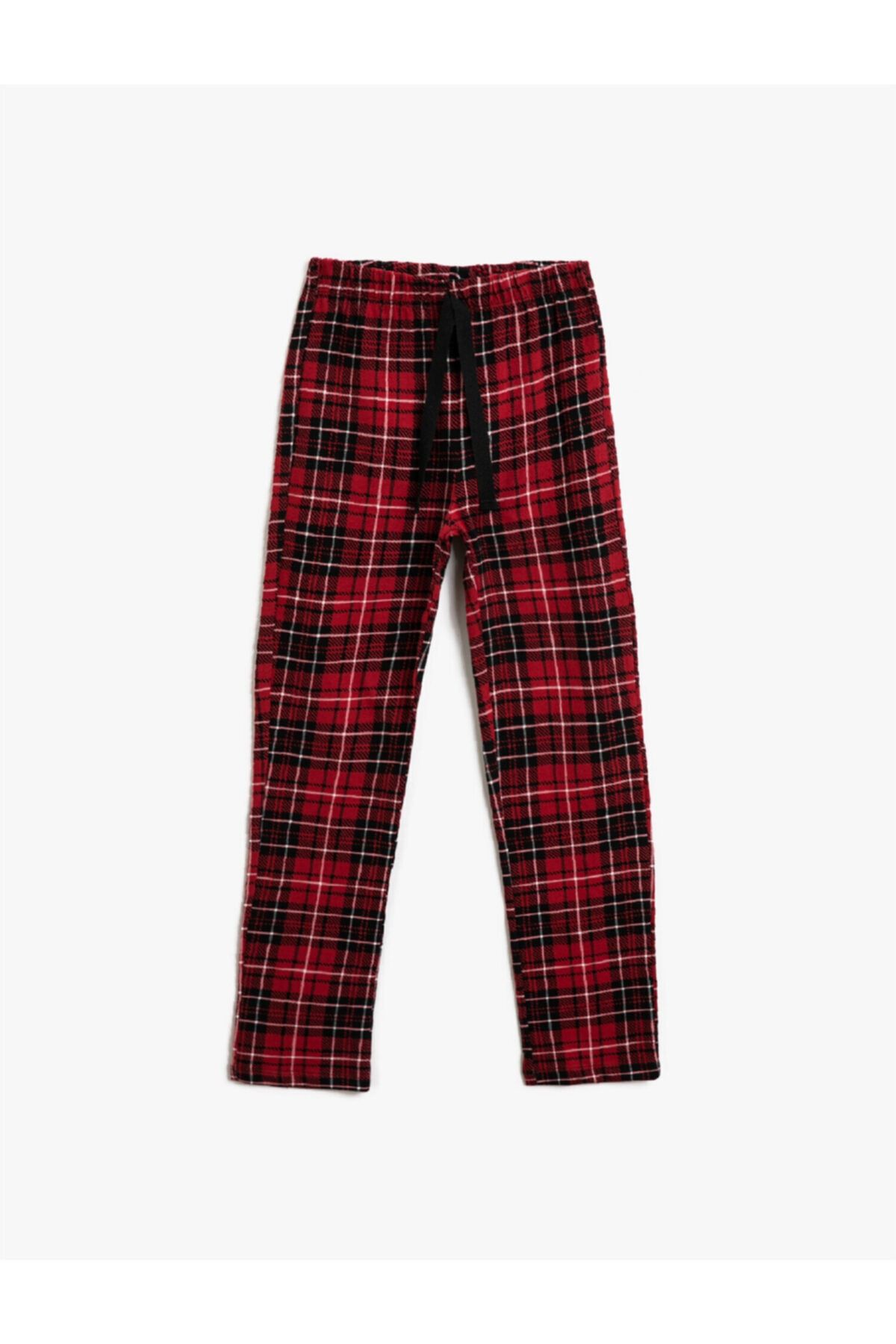 Koton-Family Pajamas | Girl's Cotton Crew Neck Plaid Pajama Set 5