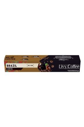 Nespresso Uyumlu Kapsül Kahve Brazil 10 Kapsül LivyBrz
