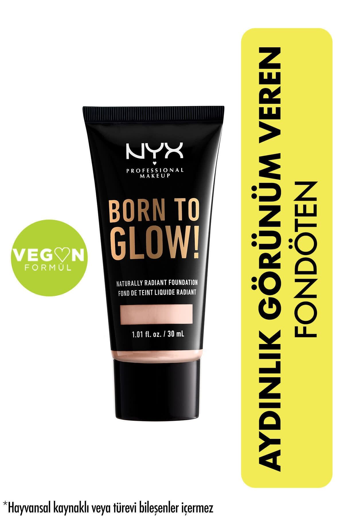 nyx professional makeup fondoten born to glow naturally radiant foundation 1 3 light porcelain 800897190286 fiyati yorumlari trendyol