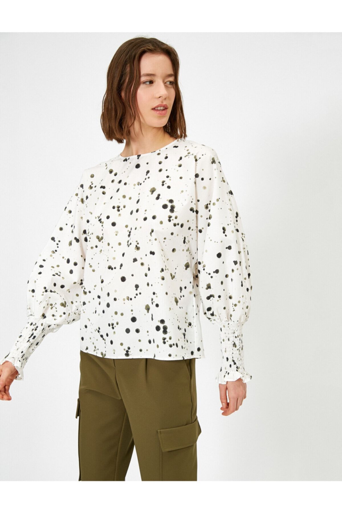 Koton Bluse Weiß Regular Fit Fast ausverkauft