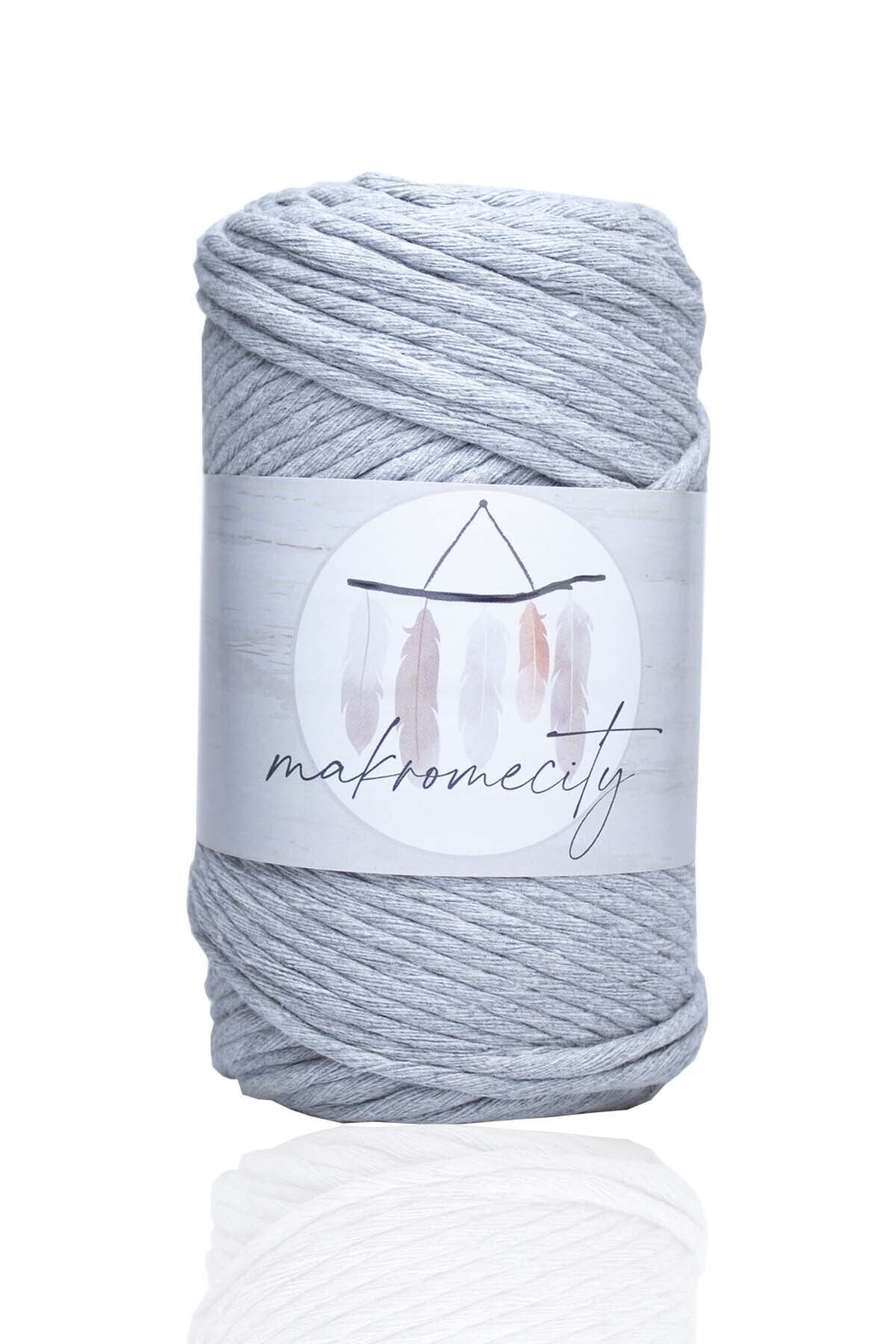 Makromecity-Premium Taranan Makrome Ιππία 3mm Μοναδική Στροφή Μάκραμε Τεμαχίση Χόμπι Ιππία Σετ 2 2 Τμ. Γκρι 2