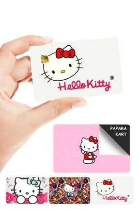 Hello Kitty Papara Kart Kaplama Sticker 4 Adet HK02