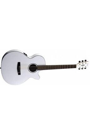 Sfx1faw Elektro Akustik Cutaway Gitar, Kutup Beyazı, Fish 4431