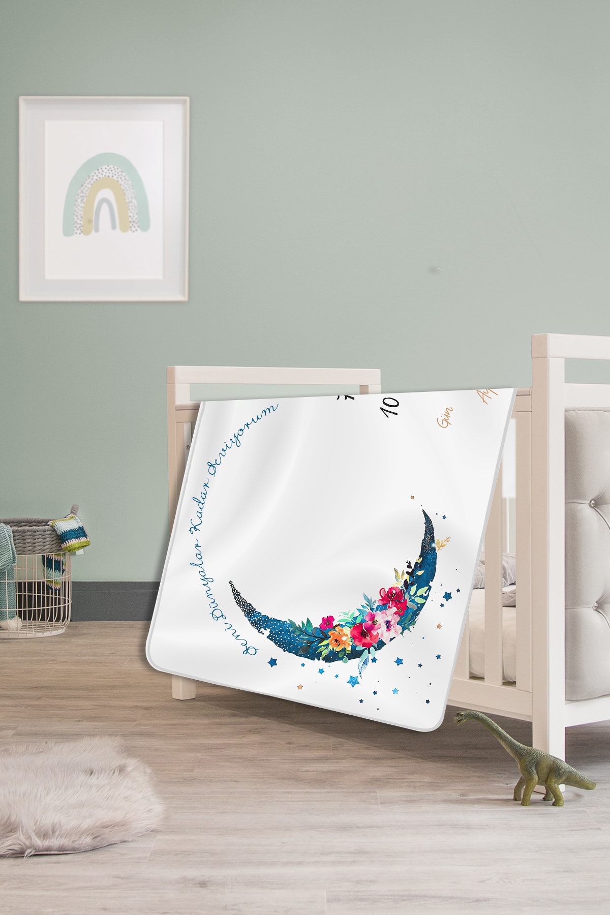 Moky Design Yenidoğan Hastane Çıkış Hediyeleri, Kız Bebek İçin Anı Battaniyesi, 12’li Aylık Ay Dönümü İşaretleri fotoğrafı 6 (önizleme)