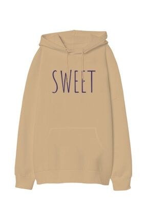 Sweet Oversize Kadın Kapüşonlu Sweatshirt TD305564