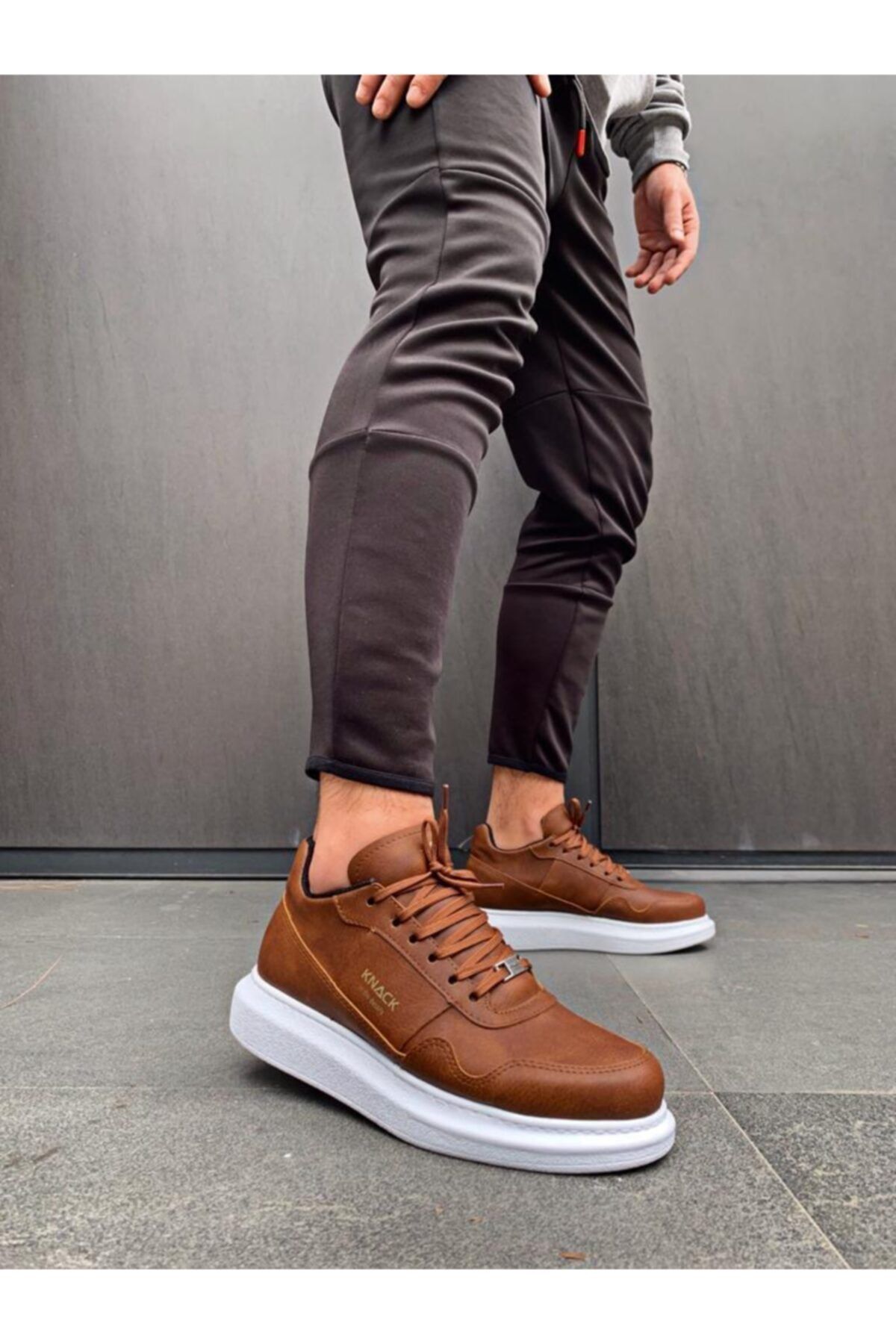 Knack Men s Brown High Sole Casual Shoes 040 Trendyol